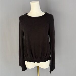 Chic Black Long Sleeve Top